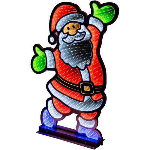 Star-Max LED Weihnachtsmann - 60 cm beidseitig beleuchtet, mit Timerfunktion und 444 SMD LEDs für festliche Atmosphäre in Innenräumen