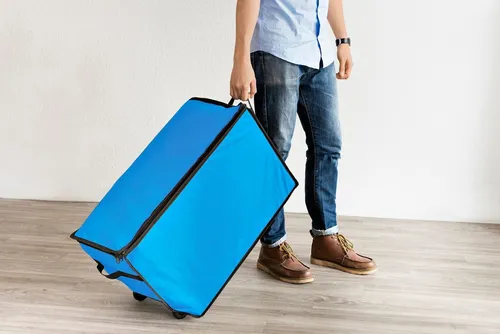 Faltbarer Einkaufsroller Blau mit Rollen
