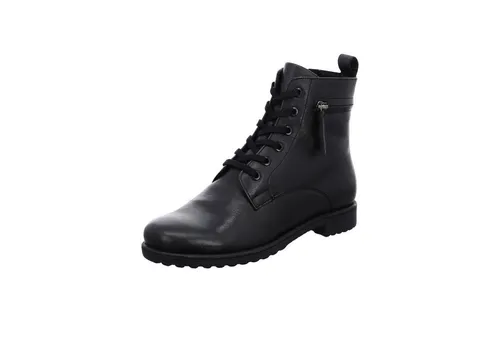 ARA Damen Liverpool Schnür Boot, Schwarz, 38.5 EU - Wanderschuhe aus hochwertigem Leder mit warmem Wollinnenfutter, ideal für kalte Tage und lange Spaziergänge.