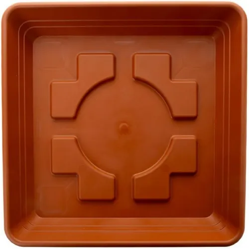 Centi Blumentopfuntersetzer LARA Untersetzer 40x40 cm, Zubehör für Pflanztöpfe bis zu 48x48 cm (oben), Multifunktionaler Untersetzer