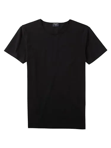OLYMP Herren T-Shirt Langarm Casual.Wirk,Single Jersey,Regular fit,schwarz 68,XXL