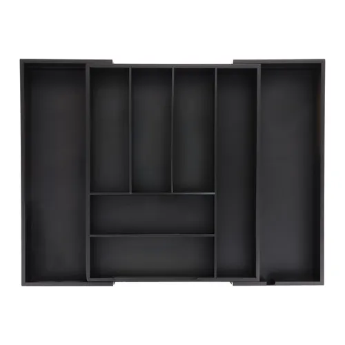 Bambus Besteckkasten mit 8 Fächern - Praktischer Besteckorganizer für Schubladen, verstellbar und aus hochwertigem Bambus - ideal für eine ordentliche Besteckaufbewahrung.