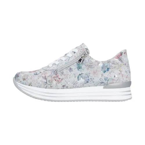 Remonte Nubuk Comfort Schnürschuhe grau|silberfarben