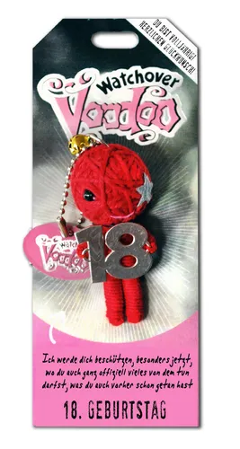Watchover Voodoo Sammel Puppe mit Spruch 18. Geburtstag in rot von History&Heraldry