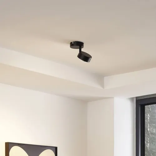 Lindby Strahler 'Jyla' – Moderner 1-flammiger Deckenstrahler in Schwarz - Eleganter Deckenstrahler aus Metall mit GX53-Fassung, ideal für stimmungsvolle Beleuchtung. Kompakt und einfach zu montieren, bringt er modernen Flair in jeden Innenraum.