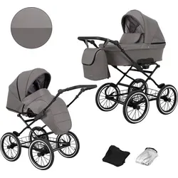 Kunert Romantic 2in1 Kinderwagen Anthrazit/Graphit, AIR-Wheels und schwarzem Rahmen