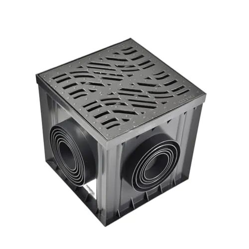 Hofablauf mit Gusseisen-Gitter und Fangkorb, C250, befahrbar, 30 x 30 cm