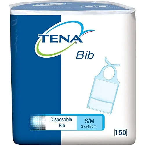 TENA BIB Schutzserviette S/M 150St - Inkontinenzeinlagen für mehr Unabhängigkeit, 150 praktische Einwegschutzservietten in der Größe S/M, sicher und komfortabel im Alltag.