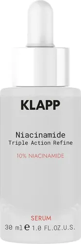 KLAPP Niacinamide Triple Action Refine 10% Niacinamide Serum 30 ml - Gesichtsserum mit 10% Niacinamide für ein verfeinertes Hautbild, reduziert Unreinheiten und sorgt für einen ebenmäßigen Teint.