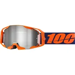 Armatic Crossbrille MTB Neon Orange mit verspiegelten Gläsern - Sportbrillen mit hochschlagfester Ultra HD Linse und optimaler Linsenabdichtung für besten Schutz und Komfort beim Mountainbiken.