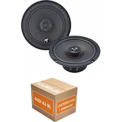 Lautsprecher Boxen Einbaupaket vorne Hifonics Titan TRX62 passend für Audi A3 8L + 4/5 türig | 2x Tief-Mitteltöner mit integriertem Hochtöner 1...