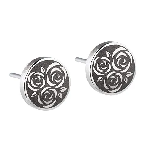 Ernstes Design Ohrringe E379 Edelstahl Stecker Rosen Ohrstecker