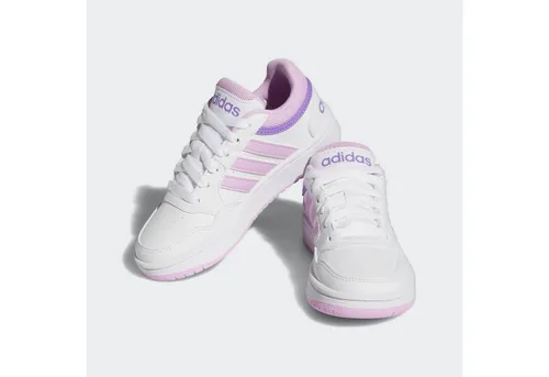 adidas Hoops Shoes - Stylische Sneaker für jeden Anlass - Sneaker in Cloud White/Lilac/Violet Fusion, mit dämpfender Zwischensohle für hohen Tragekomfort und Synthetikleder-Obermaterial für Langlebigkeit.