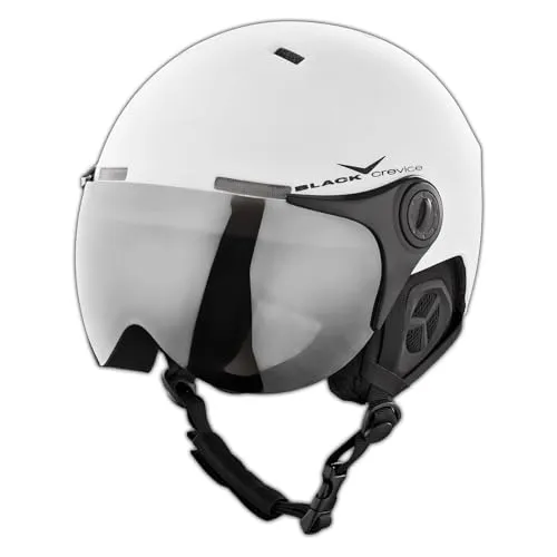 BLACK CREVICE Erwachsenen Skihelm im Pilotenstyle