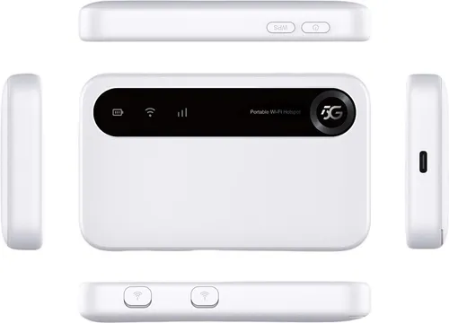 ZTE Modem U50 - Mobiler 5G WiFi Hotspot mit SIM-Steckplatz, verbindet bis zu 32 Geräte gleichzeitig und ideal für unterwegs
