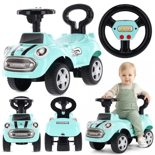 Rutschauto Salbeigrün, Lauflernwagen für Kinder ab 1 Jahr