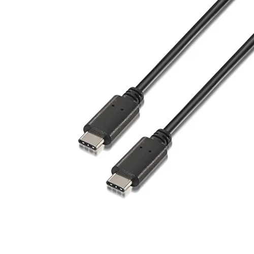 AISENS Kabel USB 2.0 3A Typ USB C/M-USB C/M, schwarz, 0,5 m