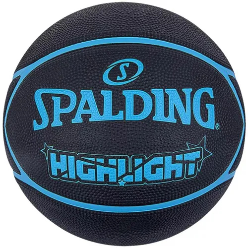 Spalding Highlight Ball 84356Z, Basketball in Größe 7 in schwarz von Spalding