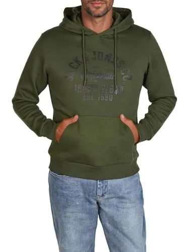 Jack & Jones Hoodie JJEADRIAN für Herren - Lässiger Kapuzenpullover für Herbst und Winter mit Kängurutasche, erhältlich in vielen Farben und Größen für optimalen Komfort und Stil.