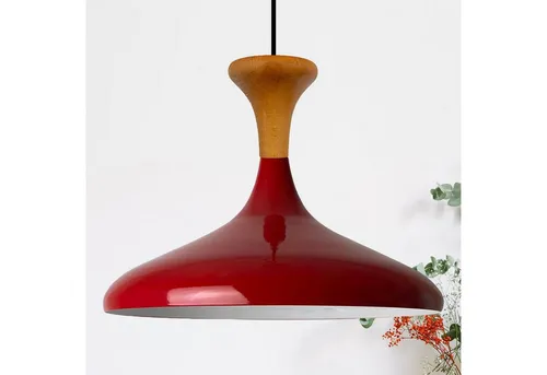 Bamyum Pendelleuchte Champion aus Holz in rot von Bamyum