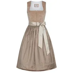 Nübler Trachtenkleid Midi Dirndl Klarissa in Karamellbeige in weiß von Nübler