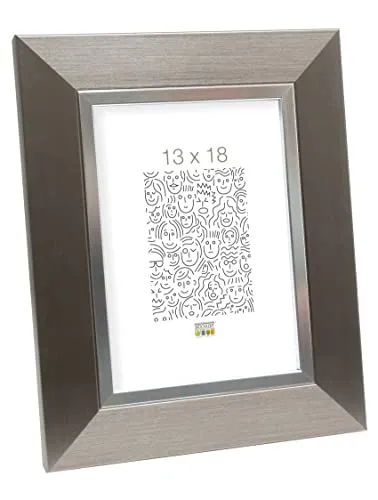 Deknudt Frames S41ND1 Bilderrahmen, Silber, 13x18cm