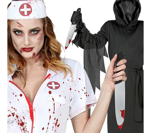 KOSTÜM ZUBEHÖR HALLOWEEN DEKO BLUTIGES MESSER 30 CM NEU OVP