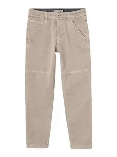 Name It Regular-fit-Jeans NKMSilas beige 140 - Kinderhosen aus 78% Baumwolle und 20% recycelter Baumwolle, bequem und umweltfreundlich, ideal für den Alltag.