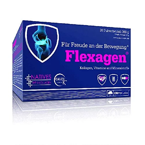 Olimp Labs Flexagen Pulverbeutel 30 Stück. Kollagen, Vitamine und Mineralstoffe. Geschmack Himbeere