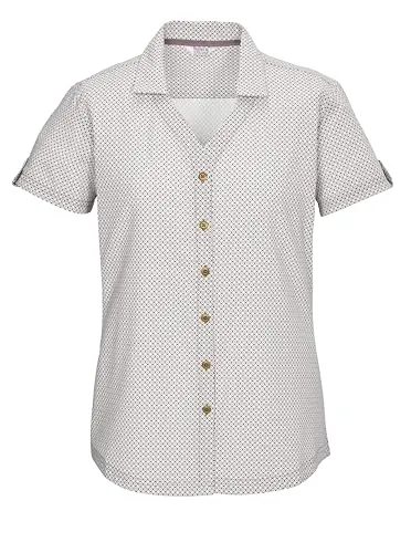 KILLTEC Damen Bluse KOS 46 WMN WVN SHRT - Blusen für Damen, schnelltrocknend und mit hohem Tragekomfort dank leichtem Stretch-Material, ideal für aktive Tage.