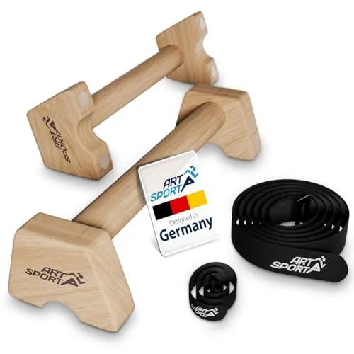 ArtSport Liegestützgriffe aus Holz L in beige von ArtSport