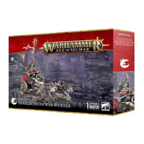 Warhammer - Age of Sigmar - Gloomspite Gitz: Snarlboss on War-Wheela - Spielfigur Spielsets - Robuster Streitwagen mit mächtigem Helden, ideal für Chaos und magische Explosionen auf dem Schlachtfeld.