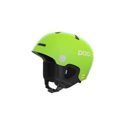 POC Pocito Auric Cut Mips Skihelm für Kinder in fluoreszierendem Gelb/Grün - Kinder Skihelme mit Mips Evolve Rotationsschutz, RECCO-Reflektor für sichere Ortung und einstellbarer Belüftung für optimalen Komfort auf der Piste.