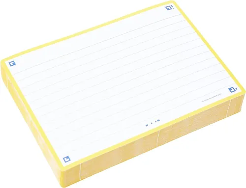 Oxford FLASH 2.0 Karteikarten A6, Lernkarten, 105x148mm, liniert, gelb, 80 Blatt