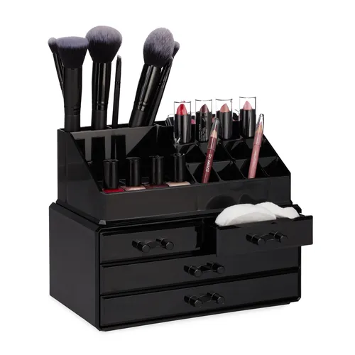 Make up organizer Schminkständer Acryl Aufbewahrung 4 Schubladen transparent