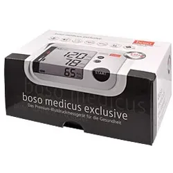 Boso Medicus Exclusive Blutdruckmessgerät - Blutdruckmessgeräte mit individueller Einstellung, großer Anzeige und zuschaltbarer Sprachausgabe für einfache Nutzung. Ideal für präzise Messungen und komfortable Anwendung.