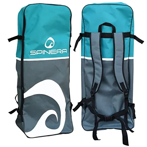 SPINERA SUP Backpack - Hochwertiger Tragerucksack für SUPs - Stand-Up-Paddleboard-Bags, bietet Platz für SUP, Pumpe und Paddel, ideal für Fluss- und Seenwanderungen, mit komfortablem Tragesystem und spritzfestem Material.