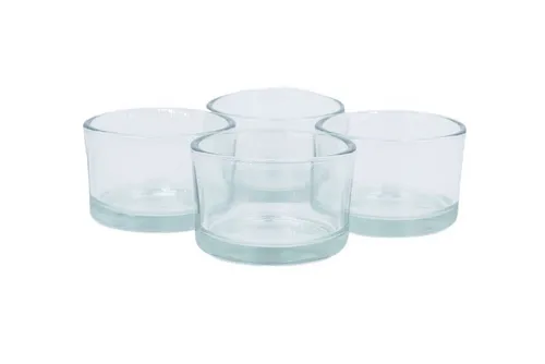 Creativery Teelichthalter, Teelichtgläser klein 51x33mm klar/transparent 4er Set