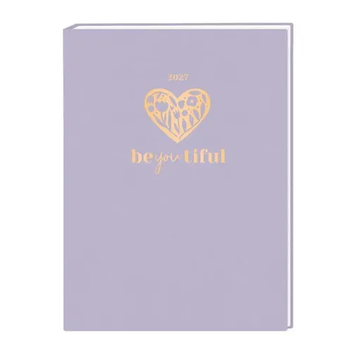 Grafik Werkstatt Taschenkalender Terminplaner Lady Softcover 2027 Be you tiful - Der Taschenkalender 2027 bietet eine praktische Wochenübersicht, viel Platz für Notizen und motivierende Sprüche. Mit edlem Softcover und Fadenheftung ist er der ideale Begleiter für deine Jahresplanung.