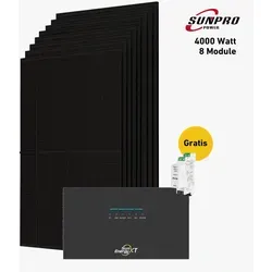 SunEnergyXT 500 Pro Balkonkraftwerk Komplettset 4000W - Das Komplettset umfasst leistungsstarke bifaziale Solarmodule und einen innovativen Hybridspeicher für effiziente Energiegewinnung und flexible Nutzung. Ideal für deinen Balkon!