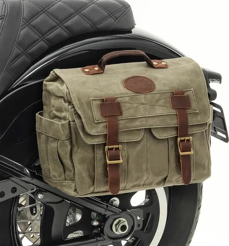 Craftride Motorrad Satteltasche Canvas CV1 Army Green von Craftride