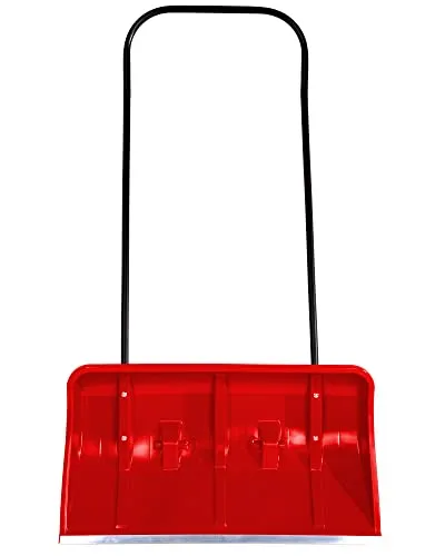 Ondis24 Stabiler XXL Schneeschieber mit Rollen und Alukante