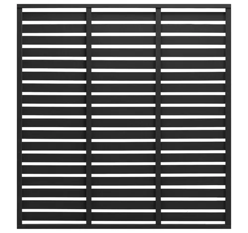 furnicato WPC Zaunelement 180x180 cm Schwarz - Hochwertiges WPC Zaunelement für Sichtschutz und Abgrenzung im Garten. Langlebig und pflegeleicht, ideal für verschiedene Anwendungen im Freien. Das moderne Latten-Design sorgt für Licht- und Luftdurchlass.