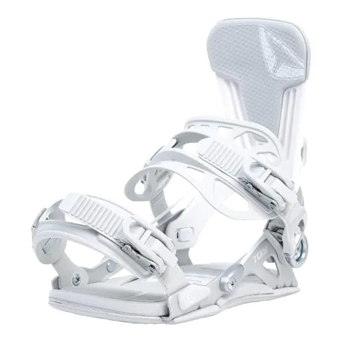 SP Bindings Snowboard Bindung Team Silver | Größe M | Farbe: Weiß | Patentiertes FASTEC System | Hybrid mit Fast Entry + Strap in | Performance + Comfort | Für Damen & Herren