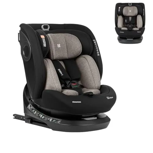 Kikkaboo i-Size Kindersitz i-Hike (40-150 cm) Isofix, 360° drehbar, verstellbar, Farben:beige