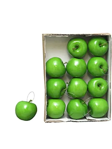 Kunstpflanze Künstliche Äpfel WENHENG, 12 Stück, glänzend-hellgrün, Ø6,5 cm - Attraktive Kunstäpfel von artplants, ideal für kreative Dekoration im Innenbereich. Langlebig und pflegeleicht, bringen sie frische Farben in Ihr Zuhause.
