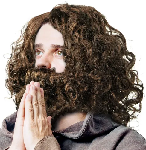 Perücke & Bart in braun von Balinco