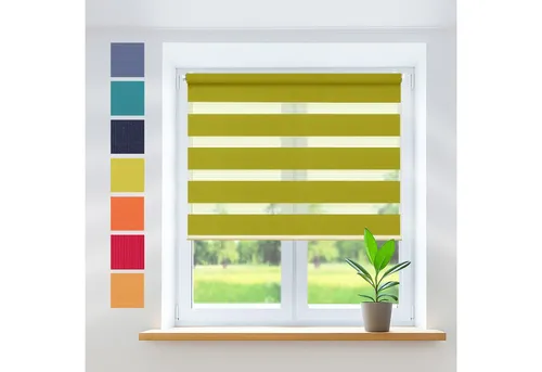 Doppelrollo Klemmfix, ohne Bohren, Sichtschutz, Rikmani, Klemm- oder Schraubmontage, Moderne Optik, Klemm- oder Schraubmontage, Sicht- und Sonnenschutz