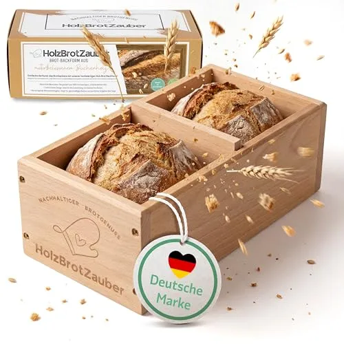 HOLZBROTZAUBER 30cm Brotbackform aus Buchenholz