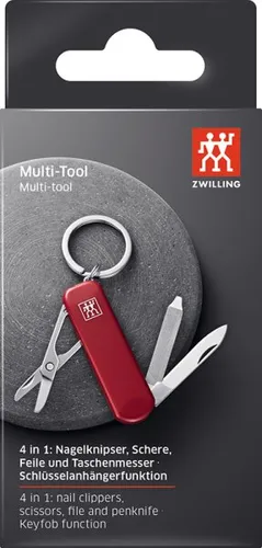 Zwilling Taschenmesser 42450-003-0 Rouge, 5 Funktionen - Nagelpflegegerät mit 5 Funktionen: Nagelknipser, Feile, Schere, Nagelreiniger und Taschenmesser. Kompakt und ideal für unterwegs, aus rostfreiem Edelstahl gefertigt.